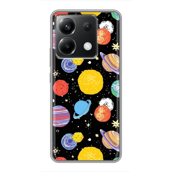 Чехол с принтом «Рисованные планеты» для Xiaomi POCO X6 5G Чехол с принтом «Рисованные планеты» для Xiaomi POCO X6 5G
