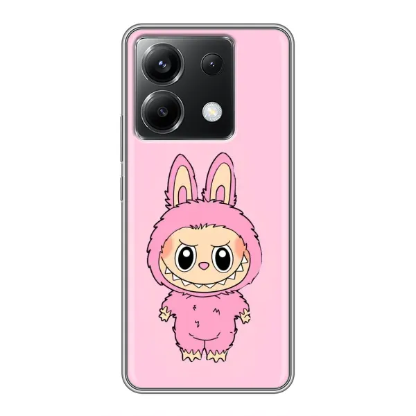 Чехол с принтом «Розовый Лабубу» для Xiaomi POCO X6 5G