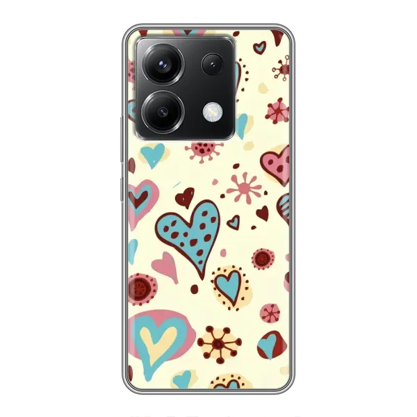 Чехол с принтом «Сердечки» для Xiaomi POCO X6 5G Чехол с принтом «Сердечки» для Xiaomi POCO X6 5G