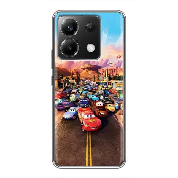 Чехол с принтом «Тачки на трассе» для Xiaomi POCO X6 5G