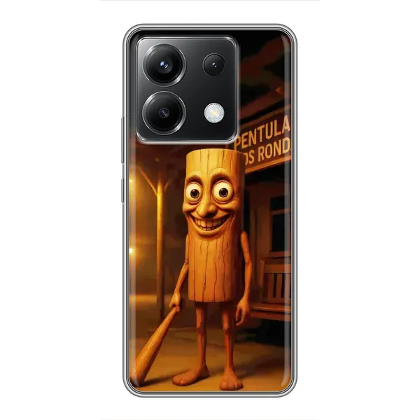 Чехол с принтом «Тунг тунг сахур» для Xiaomi POCO X6 5G Чехол с принтом «Тунг тунг сахур» для Xiaomi POCO X6 5G