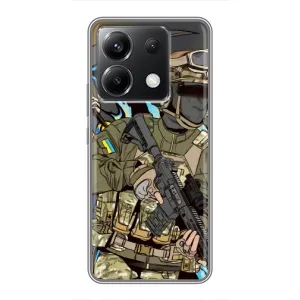 Чехлы с картинкой ЗСУ для Xiaomi POCO X6 5G (AlphaPrint) (Воїн ЗСУ)