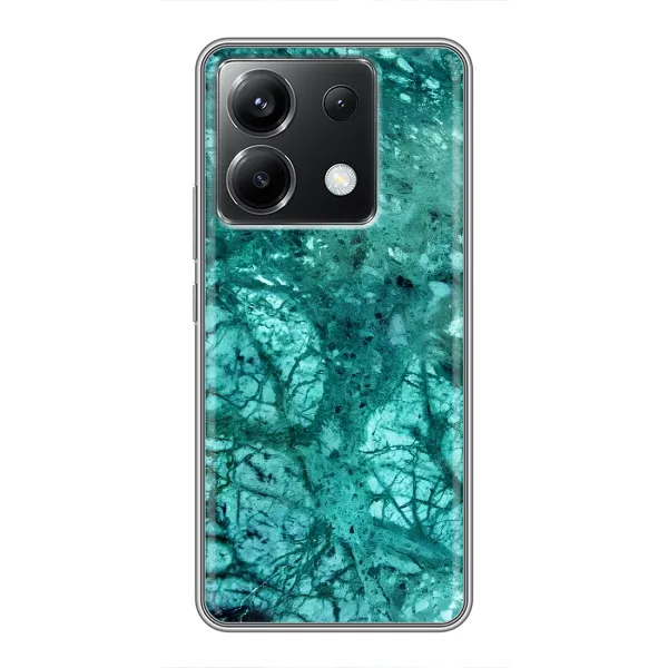 Чехол с принтом «Зеленый мрамор» для Xiaomi POCO X6 5G