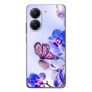Чохли з квітами для Xiaomi POCO X7 Pro (VPrint) (Метелик на квітах)