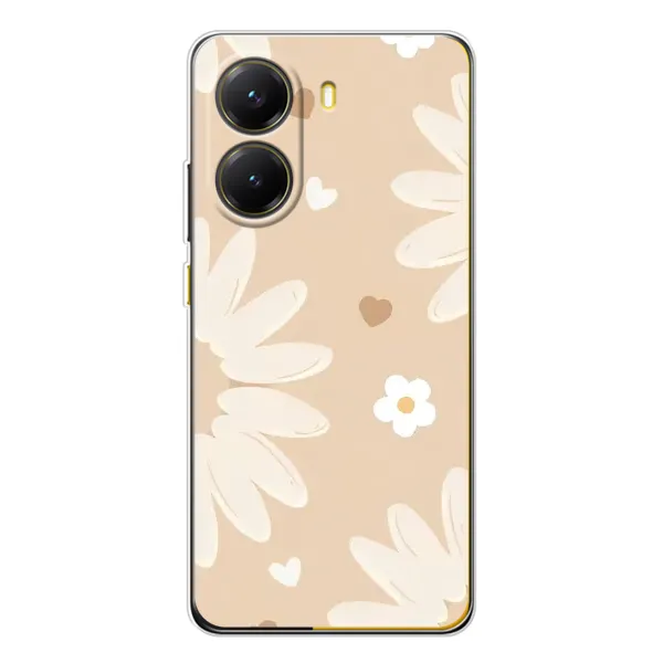 Чехол с принтом «Бежевые цветы» для Xiaomi POCO X7 Pro Чехол с принтом «Бежевые цветы» для Xiaomi POCO X7 Pro