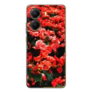 Чохли з квітами для Xiaomi POCO X7 Pro (VPrint) (Квіти червоні)