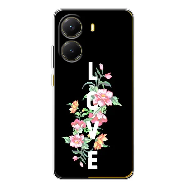 Чехол с принтом «Цветы LOVE» для Xiaomi POCO X7 Pro Чехол с принтом «Цветы LOVE» для Xiaomi POCO X7 Pro