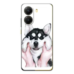 Чехлы с собаками для Xiaomi POCO X7 Pro (VPrint) (Довольный Хаски)