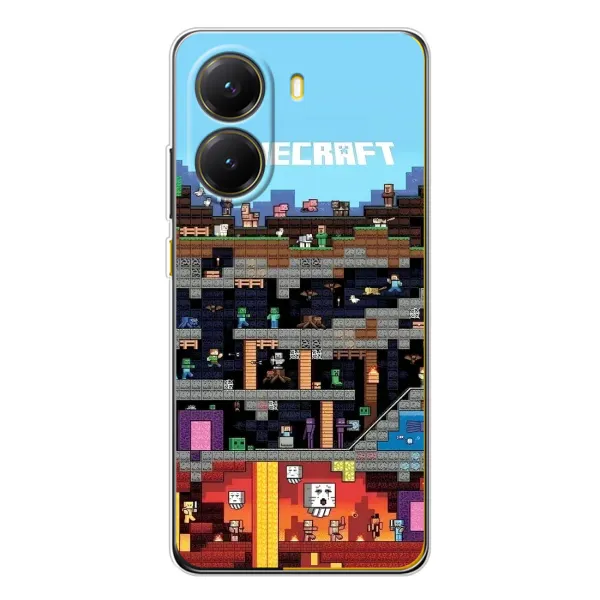 Чехол с принтом «фон Minecraft» для Xiaomi POCO X7 Pro Чехол с принтом «фон Minecraft» для Xiaomi POCO X7 Pro
