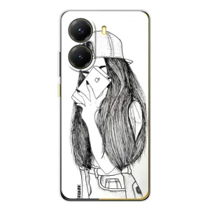 Чехол с печатью для Xiaomi POCO X7 Pro - (Мода) (AlphaPrint) (Фото девочки)