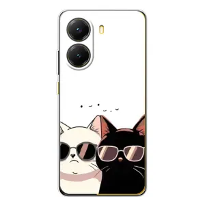 Чехол с рисунком кот на Xiaomi POCO X7 Pro (Коты в очках)