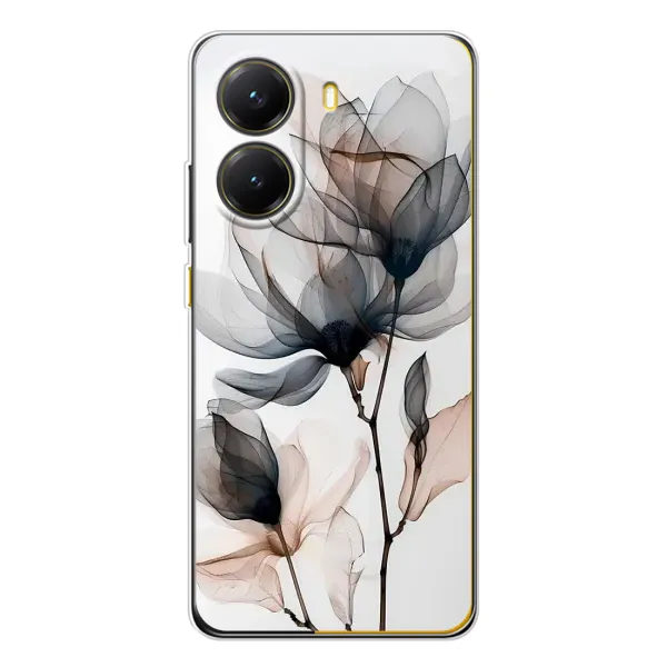 Чехол с принтом «Цветы на белом» для Xiaomi POCO X7 Pro Чехол с принтом «Цветы на белом» для Xiaomi POCO X7 Pro