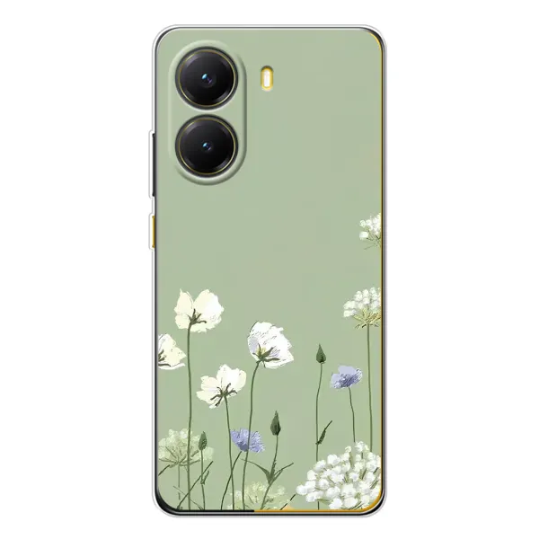 Чехол с принтом «Цветы на зеленом» для Xiaomi POCO X7 Pro Чехол с принтом «Цветы на зеленом» для Xiaomi POCO X7 Pro