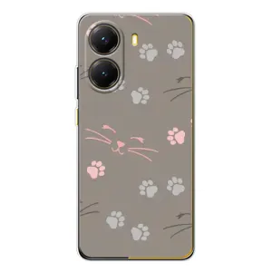 Чехол с рисунком кот на Xiaomi POCO X7 Pro (Лапы и усы)