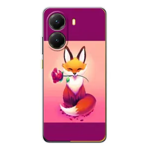Чехлы с картинкой Лисички для Xiaomi POCO X7 Pro (VPrint) (Лисичка с розочкой)