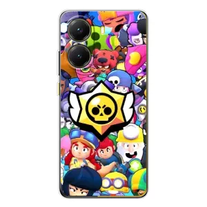 Чехол для Xiaomi POCO X7 Pro Бравл Старс (VPrint) (Лого Brawl Stars)