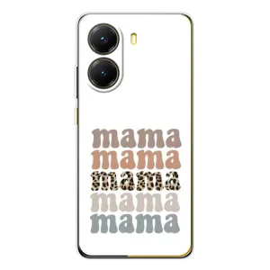 Чехлы для мамы на Xiaomi POCO X7 Pro (Текстовый коллаж мама)