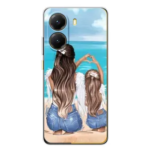 Чехол с печатью для Xiaomi POCO X7 Pro - (Мама с ребенком) (AlphaPrint) (Мама с доченькой)
