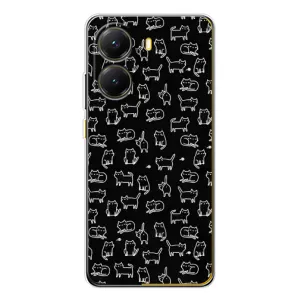 Чехол с принтом для Xiaomi POCO X7 Pro (AlphaPrint) Модные коты (Меленькие котики)