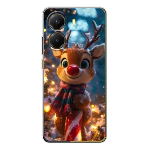 Яскравий чохол для Xiaomi POCO X7 Pro з Зимові Оленята (Олень з шарфом)