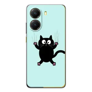 Чехол с принтом для Xiaomi POCO X7 Pro (AlphaPrint) Модные коты (Падающий кот)