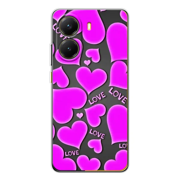 Чехол с принтом «Pink hearts» для Xiaomi POCO X7 Pro Чехол с принтом «Pink hearts» для Xiaomi POCO X7 Pro