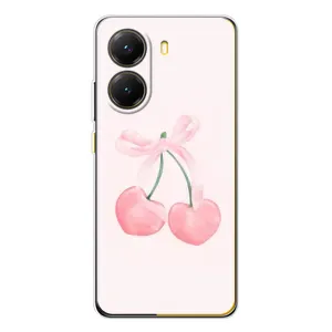 Чехол с розовым рисунком для Xiaomi POCO X7 Pro (Розовые вишни)