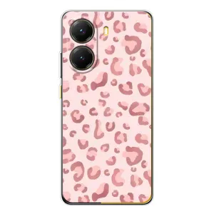 Чехол с розовым рисунком для Xiaomi POCO X7 Pro (Розовый леопард)