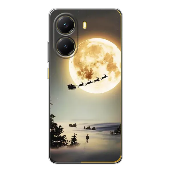 Чехол с принтом «Санта на луне» для Xiaomi POCO X7 Pro Чехол с принтом «Санта на луне» для Xiaomi POCO X7 Pro