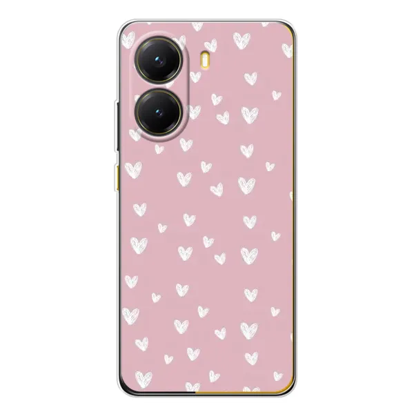 Чехол с принтом «Сердечки на розовом» для Xiaomi POCO X7 Pro