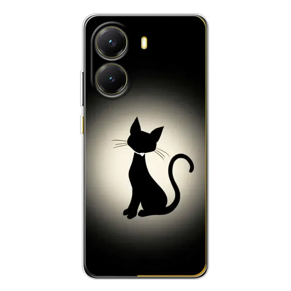 Чохол з принтом «Силует котика» для Xiaomi POCO X7 Pro