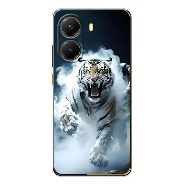Чехол с принтом «Белый тигр в дыму» для Xiaomi POCO X7 Pro