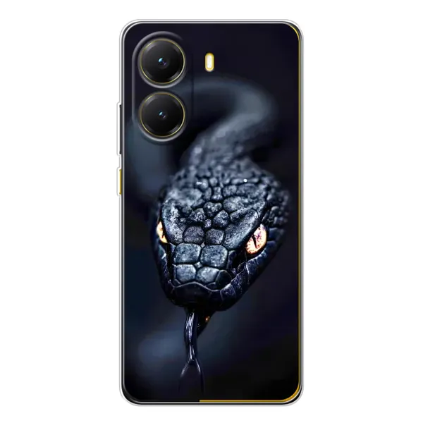 Чехол с принтом «Черная змея» для Xiaomi POCO X7 Pro
