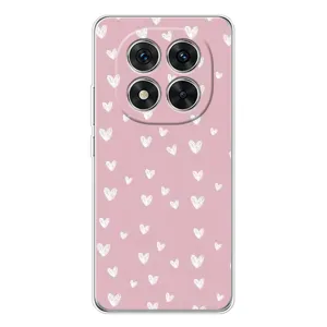 Чохол з розовим принтом для Xiaomi POCO X7 (Сердечки на рожевому)