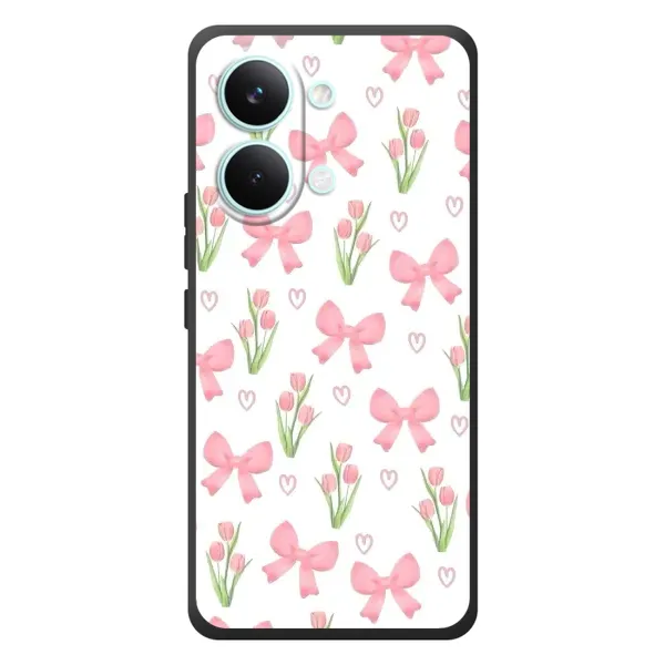 Чохол з принтом «Банти і квіти» для Xiaomi Poco X8 Pro Max