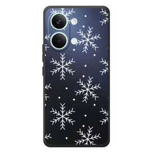 Чохол з принтом «Білі сніжинки» для Xiaomi Poco X8 Pro Max