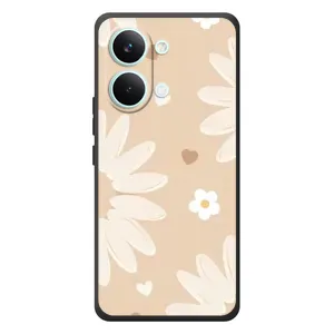 Чохол з квітковим принтом на ,Xaomi Poco Х8 Pro Max  
 (Бежеві квіти)