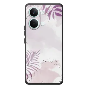 Чохол з квітковим принтом на ,Xaomi Poco Х8 Pro Max  
 (Фіолетове листя)