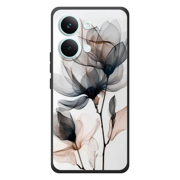Чохол з принтом «Квіти на білому» для Xiaomi Poco X8 Pro Max