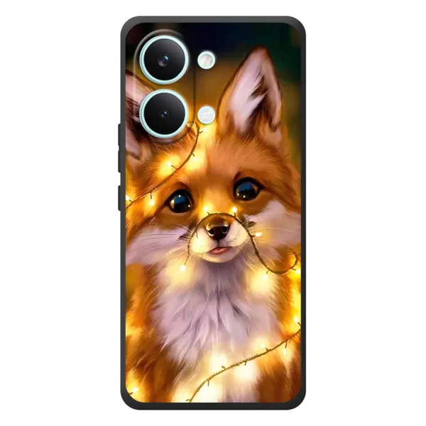 Чохол з принтом «Лисичка в гірляндах» для Xiaomi Poco X8 Pro Max
