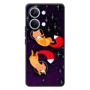 Чохли з картинкою Лисичка для Xiaomi Poco X8 Pro Max (VPrint) (Лисички космонавти)