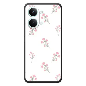 Чохол з квітковим принтом на ,Xaomi Poco Х8 Pro Max  
 (Рожеві квіти)