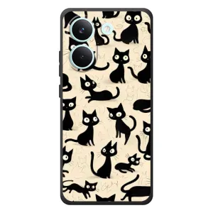 Чохол з малюнком кіт на Xiaomi Poco X8 Pro (Чорні коти)