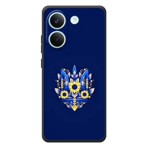 Чохли для Xiaomi Poco X8 Pro Укр. Символіка (AlphaPrint) (Квітковий Герб)