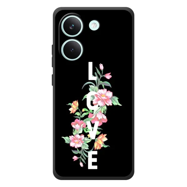 Чохол з принтом «Квіти LOVE» для Xiaomi Poco X8 Pro
