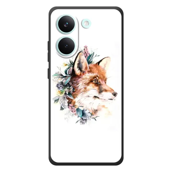 Чохол з принтом «Лиса в квітах» для Xiaomi Poco X8 Pro
