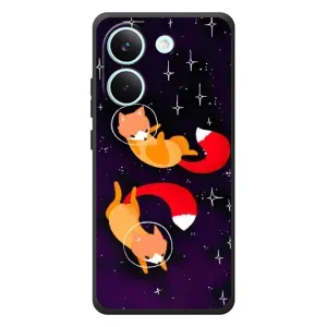 Чехлы с картинкой Лисички для Xiaomi Poco X8 Pro (VPrint) (Лисички космонавты)