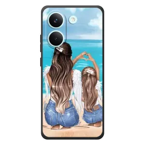 Чехол с печатью для Xiaomi Poco X8 Pro - (Мама с ребенком) (AlphaPrint) (Мама с доченькой)