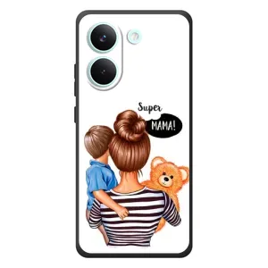 Чехол с печатью для Xiaomi Poco X8 Pro - (Мама с ребенком) (AlphaPrint) (Мама с сыном)