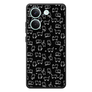 Чехол с принтом для Xiaomi Poco X8 Pro (AlphaPrint) Модные коты (Меленькие котики)